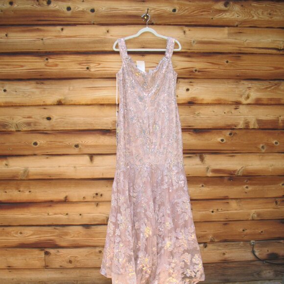 LARA OFF SHOULDER MERMAID BEADED GOWN - Picture 8 of 12